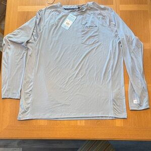 Men's Light Blue Long Sleeve Swim Shirt